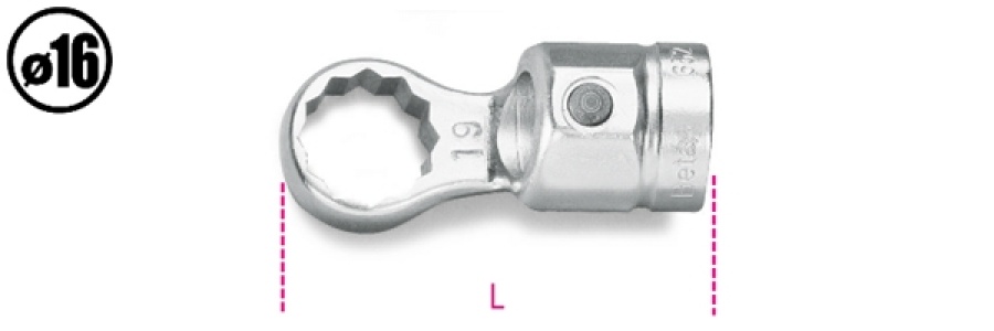 Chiave poligonale per barra dinamometrica beta 652 - dettaglio 1