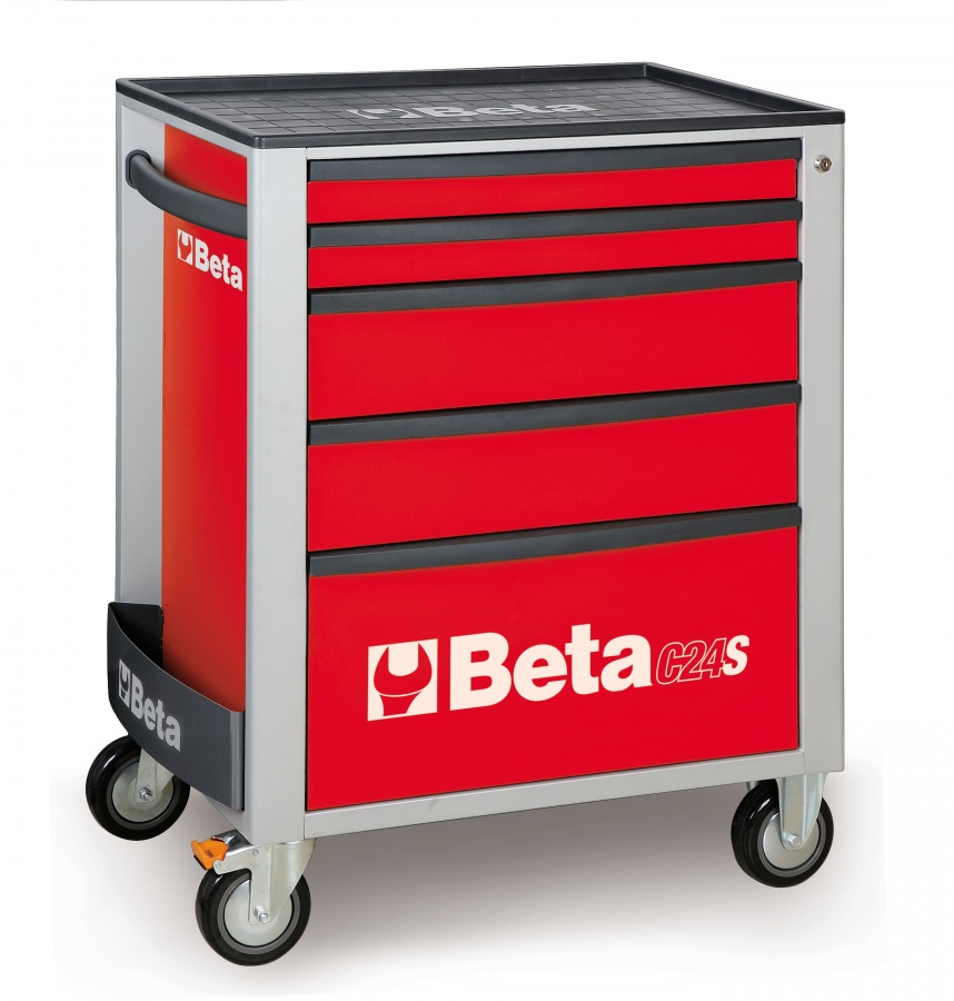 Cassettiera mobile 5 cassetti beta c24s/5 red