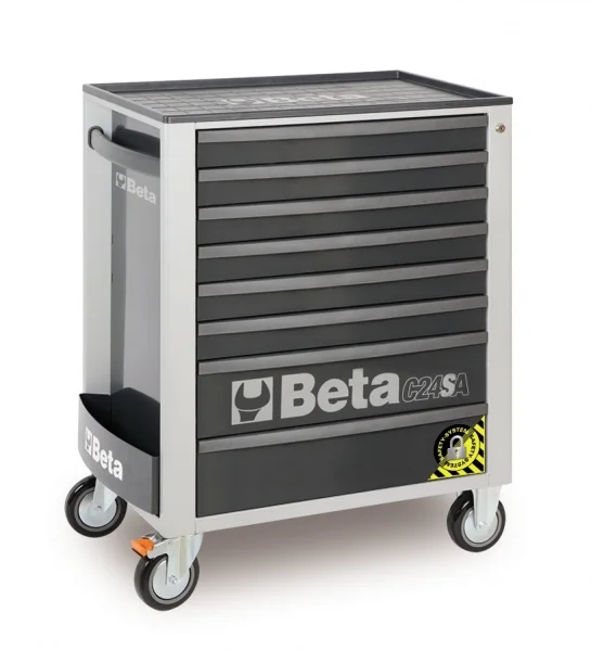 Cassettiera mobile antiribaltamento 8 cassetti  beta c24sa/8 gray