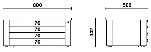 Cassettiera portatile 4 cassetti beta c39t dimensioni