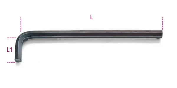 Chiave maschio esagonale piegata  beta 96l - dettaglio 1