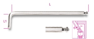 Chiave maschio esagonale piegata  beta 96lbp - dettaglio 1