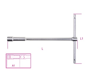Chiave a t bussola esagonale profonda  beta 949 - dettaglio 1