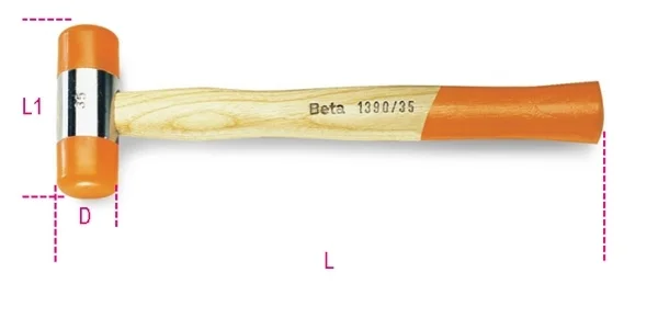 Mazzuola battenti in plastica beta 1390 - dettaglio 1