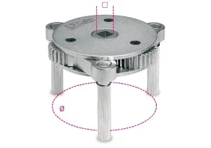 Chiave tre bracci filtri olio  beta 1493/u - dettaglio 1