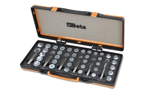 Assortimento utensili riparazione filetti coppa olio  beta 1495/c6 - dettaglio 1