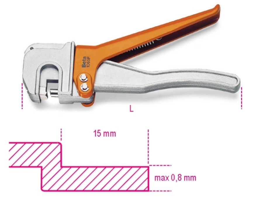 Pinza piegalamiera beta 1065p - dettaglio 1