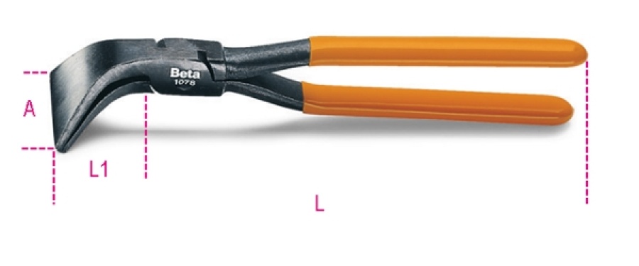 Pinza per lattoniere beta 1078 - dettaglio 1