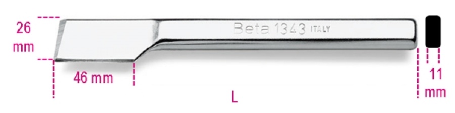 Scalpello piatto beta 1343 - dettaglio 1