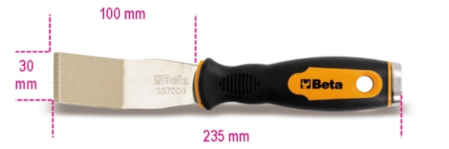 Raschietto a battere piegato beta 1479rb/2 - dettaglio 1