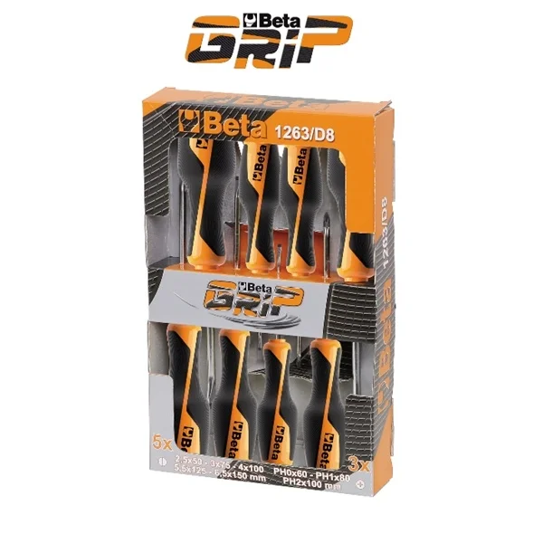 Serie giraviti betagrip taglio/croce pozidriv beta 1263/d7pz - dettaglio 1