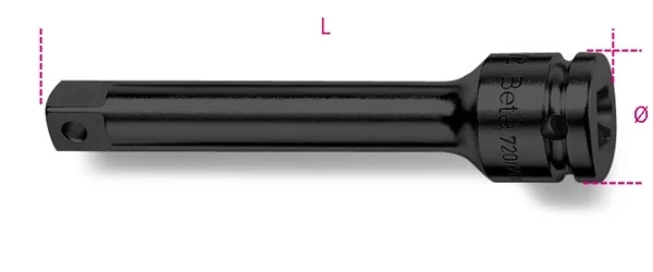 Prolunga bussola macchina  3/8 beta 710/21 - dettaglio 1