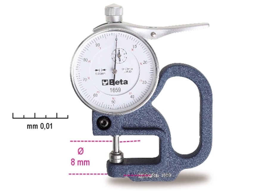 Misuratore spessore centesimale con comparatore beta 1659 - dettaglio 1