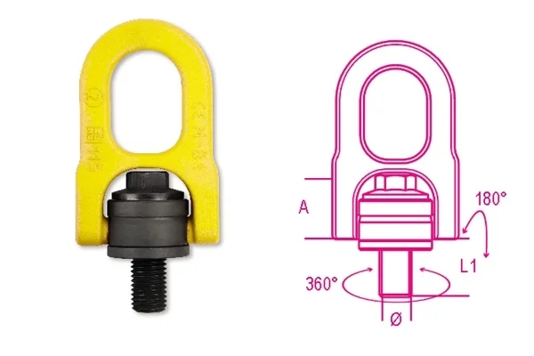 Golfaro maschio girevole robur 8049 - dettaglio 1