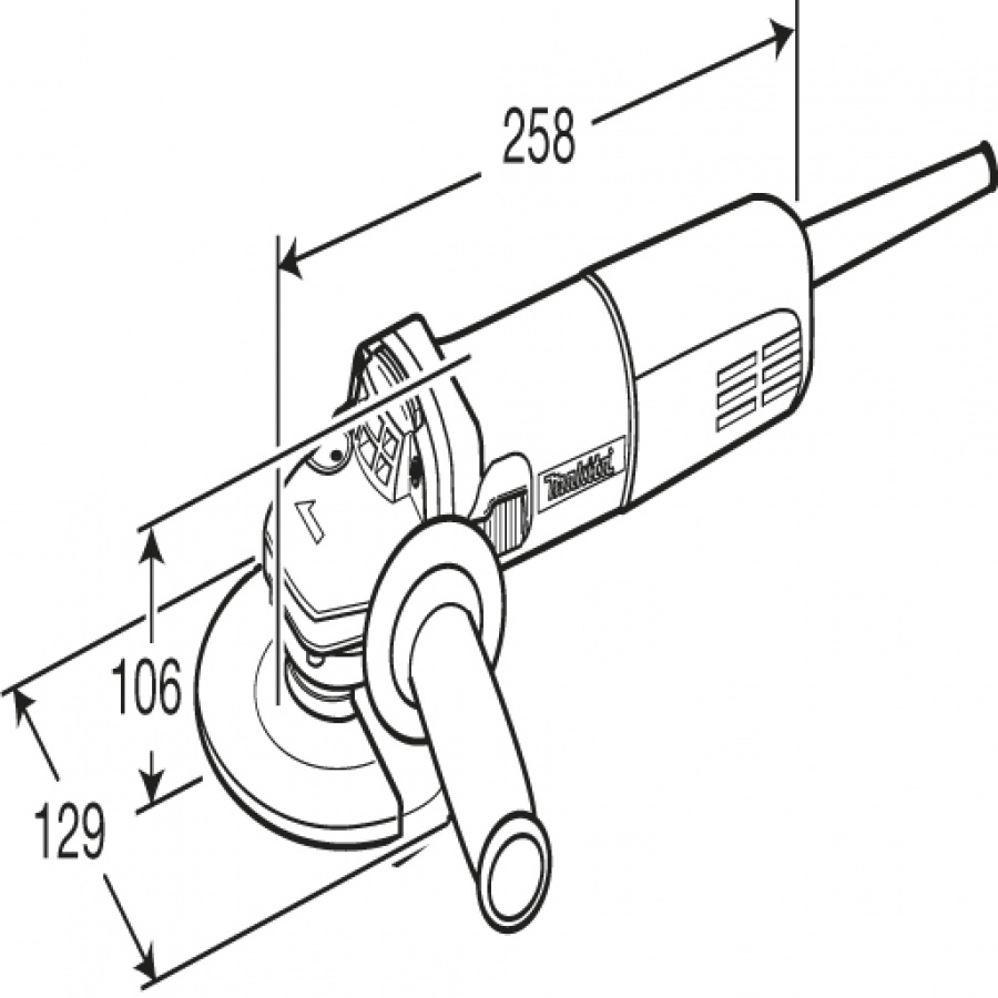 Disegno smerigliatrice angolare Makita 9554NB