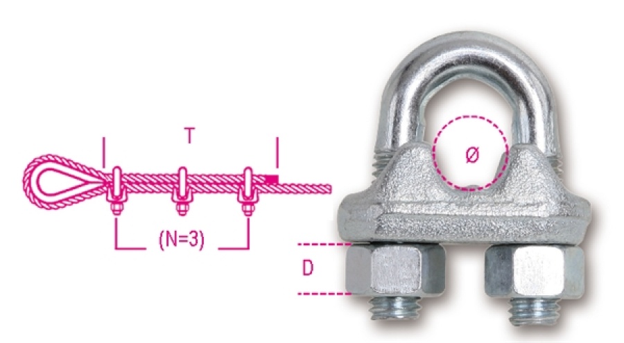 Morsetto in acciaio  robur 8016da - dettaglio 1