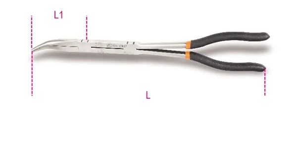 Pinza  becchi mezzotondi lunghissimi piegati beta 1009l/dp - dettaglio 1