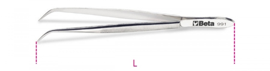 Pinzetta a molla punte fini curve beta 991 - dettaglio 1