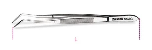 Pinzette a molla con perno  punte curve a gomito beta 993g - dettaglio 1