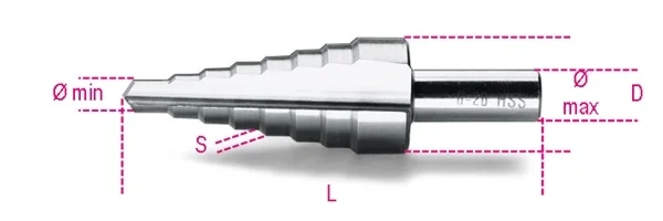 Fresa conica a gradino beta 425/6 - dettaglio 1
