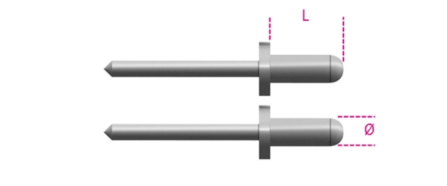 Rivetti alluminio  beta 1741rv - dettaglio 1