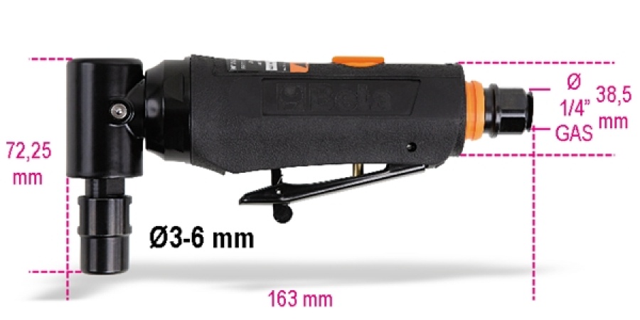 Smerigliatrice pneumatica angolare beta 1933an90 - dettaglio 1