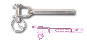 Terminale a forcella inox  robur 8285 - dettaglio 1