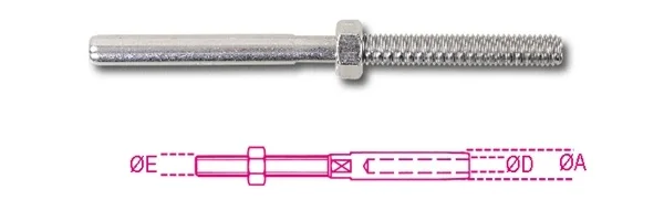Terminale a tubo inox  robur 8287 - dettaglio 1