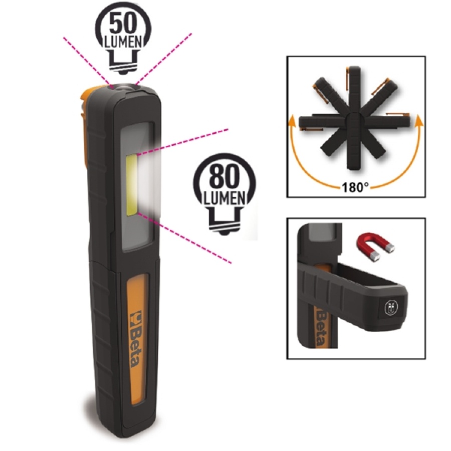 Lampada led a penna ricaricabile beta 1838p - dettaglio 1