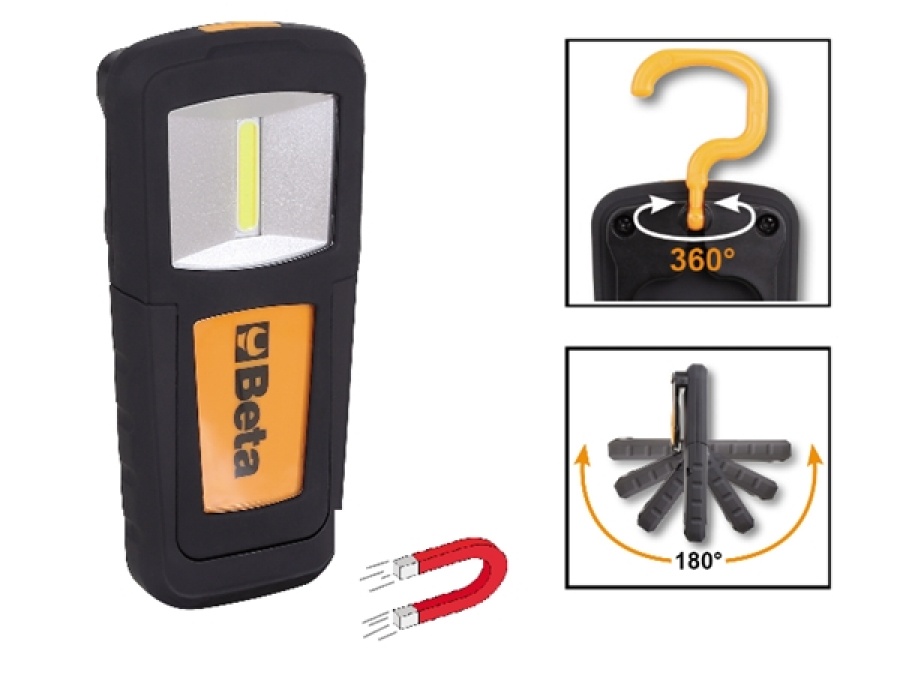 Lampada led portatile ricaricabile beta 1838cob - dettaglio 1
