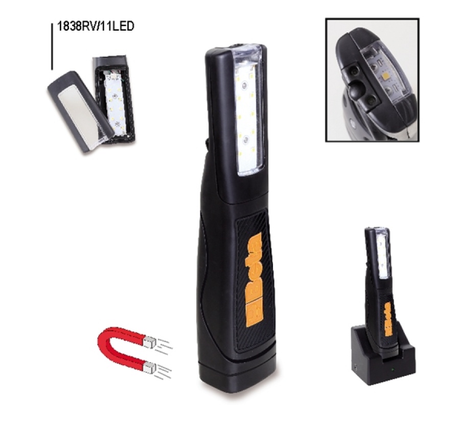 Lampada led ricaricabile beta 1838/11led - dettaglio 1