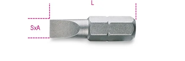 Inserto esagonale 1/4  beta 861lp - dettaglio 1