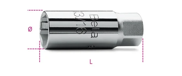Chiave a bussola per candele  3/8 beta 956e - dettaglio 1
