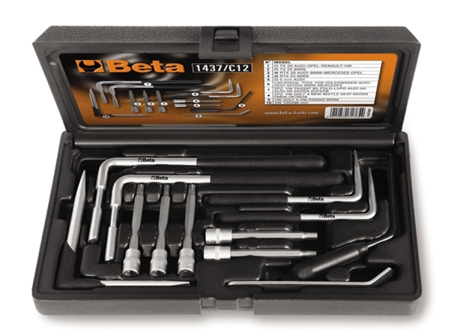Assortimento utensili rimozione air bag beta 1437/c12 - dettaglio 1