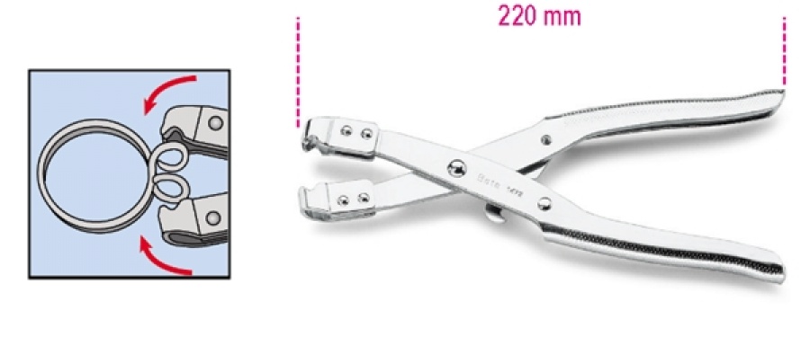 Pinza per anelli stringitubo beta 1472 - dettaglio 1