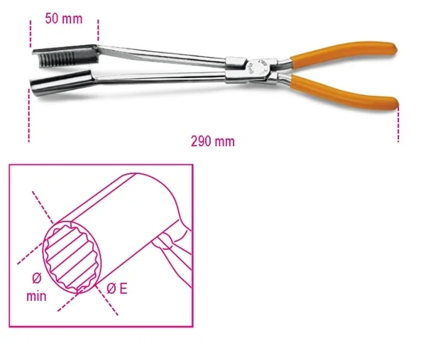 Pinza per cappuccio candele  beta 1474l - dettaglio 1