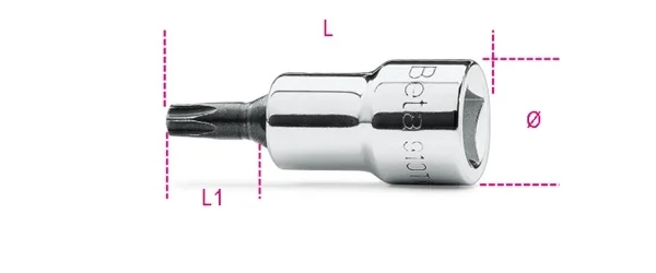 Chiave bussola torx  3/8 beta 910tx - dettaglio 1