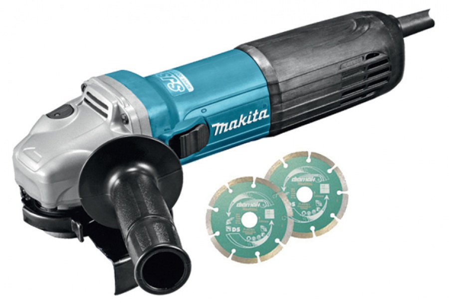 Smerigliatrice angolare makita ga5040rkdj 1100w mm 125 con dischi diamantati - dettaglio 1