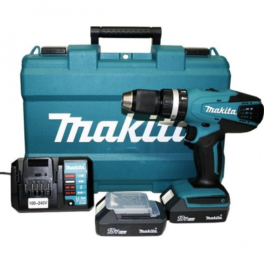 Trapano avvitatore a percussione 18 v makita hp457dwe - dettaglio 1