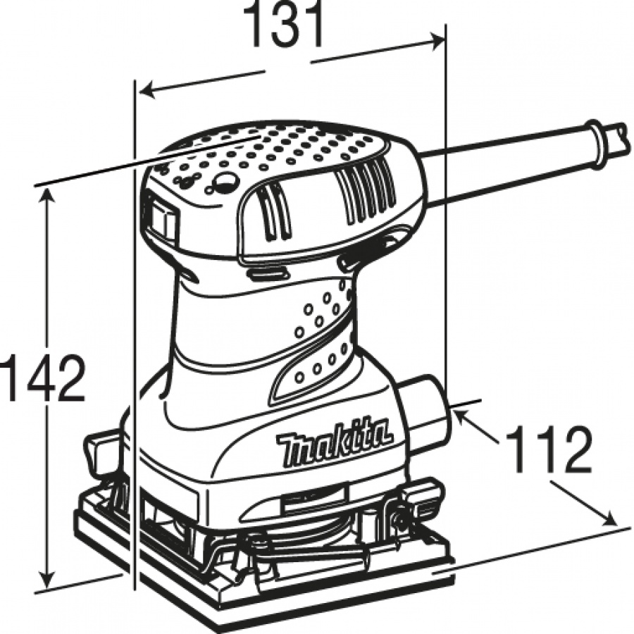 Disegno Levigatrice orbitale 200W Makita BO4555