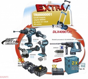Set elettroutensili 18v makita DLX4090TJ1 - Dettaglio 1