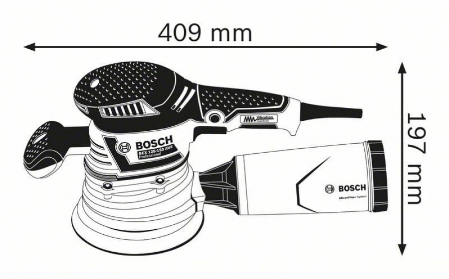 Bosch GEX 125-150 AVE levigatrice rotorbitale - Dettaglio 1