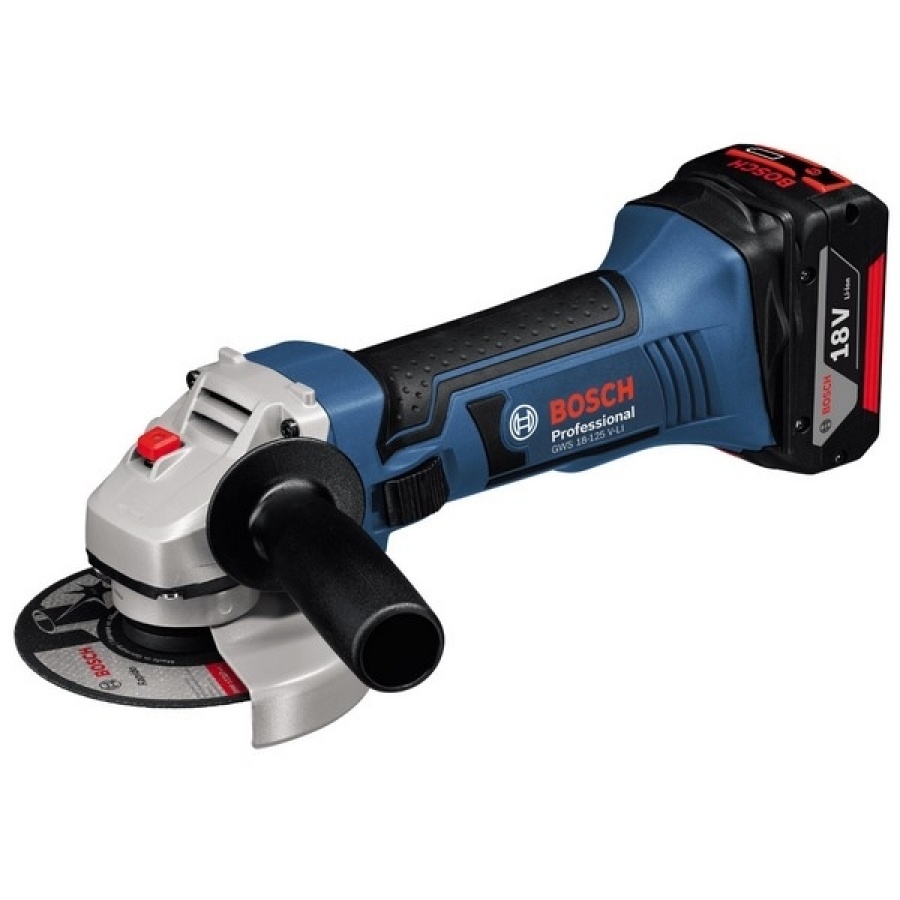 Bosch gws 18-125 v-li smerigliatrice angolare 5,0 ah 060193a30l - dettaglio 1