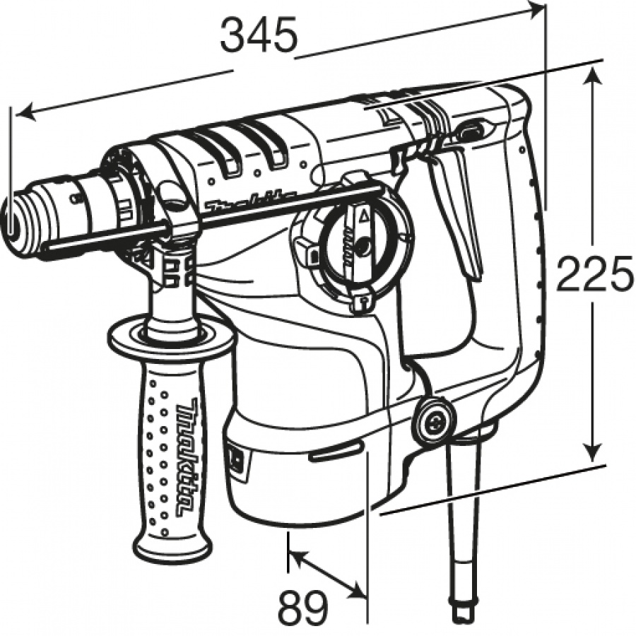 Disegno tassellatore Makita HR2811FT