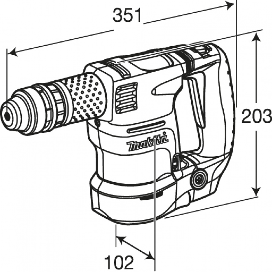 Disegno Scalpellatore 550W 3,1J Makita HK1820