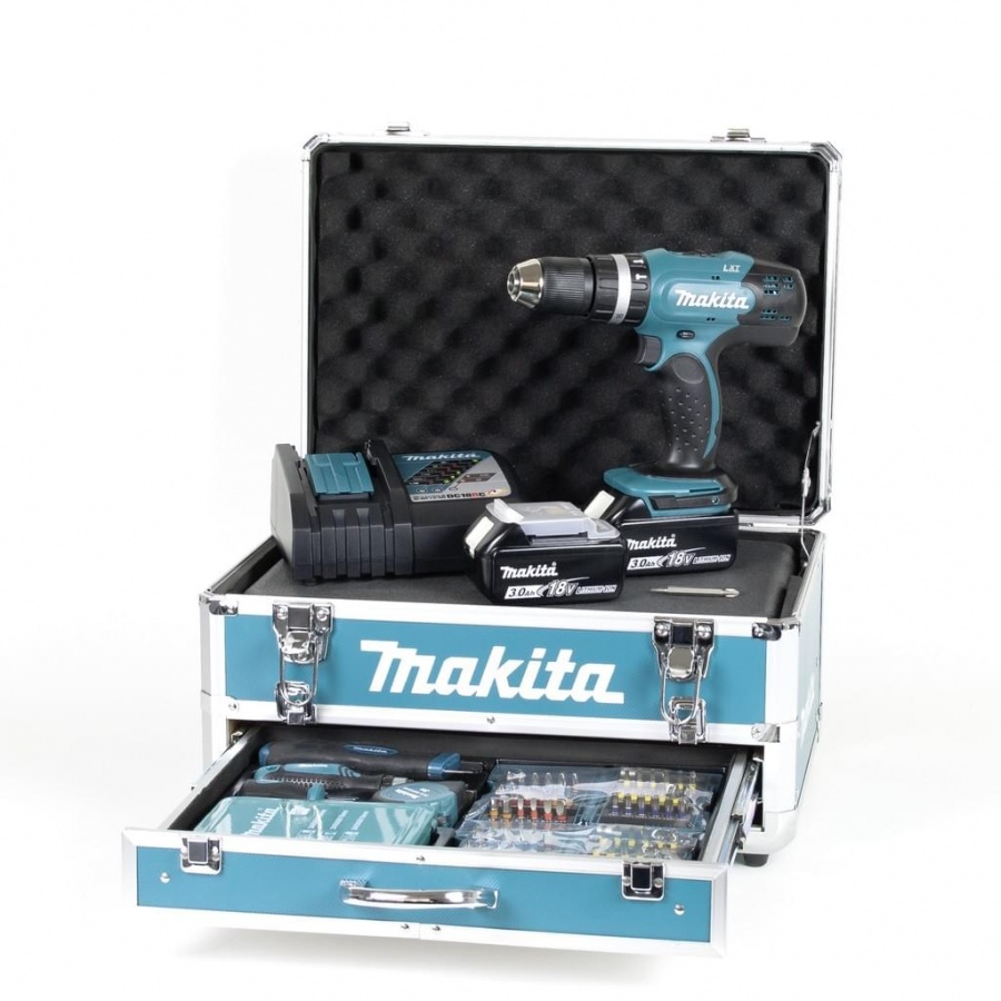 Trapano avvitatore a percussione 18v makita dhp453rfx2 - dettaglio 1