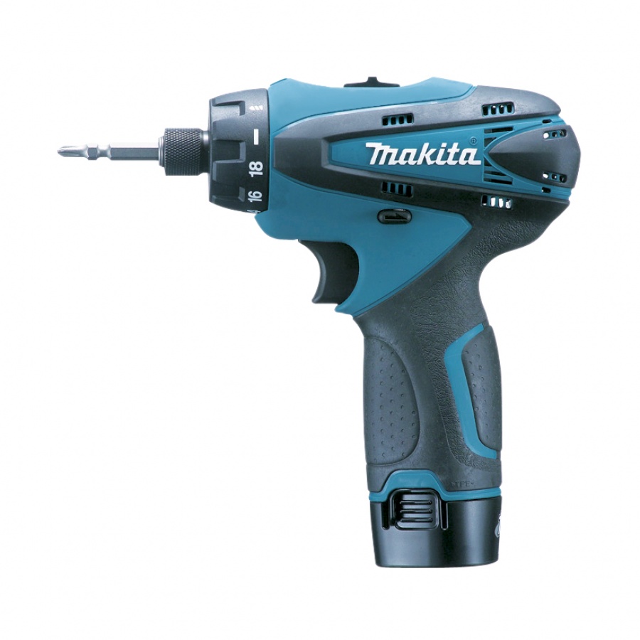 Trapano avvitatore con frizione Makita DF030DWE 10,8V 1,3Ah.