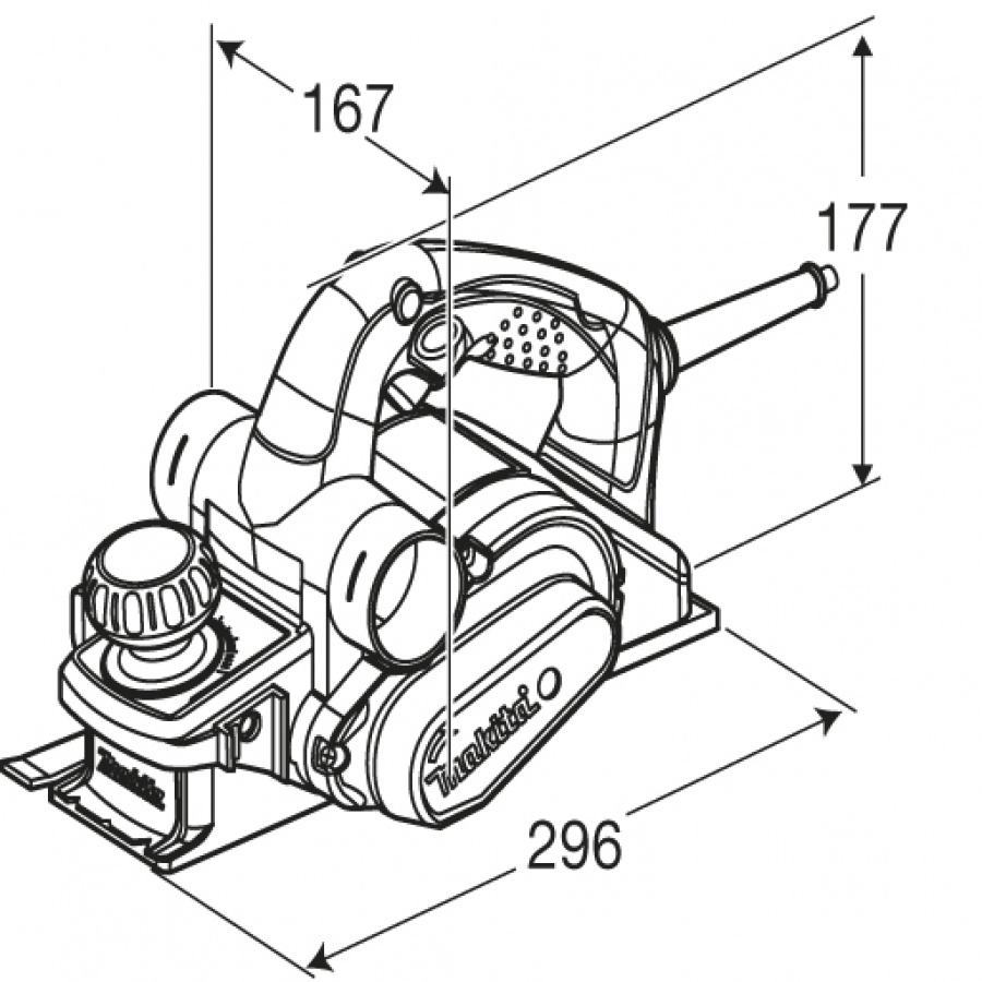 Disegno Pialla 850W Makita KP0810K mm. 82