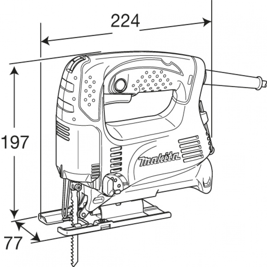 Disegno Seghetto alternativo 450w Makita 4326 .