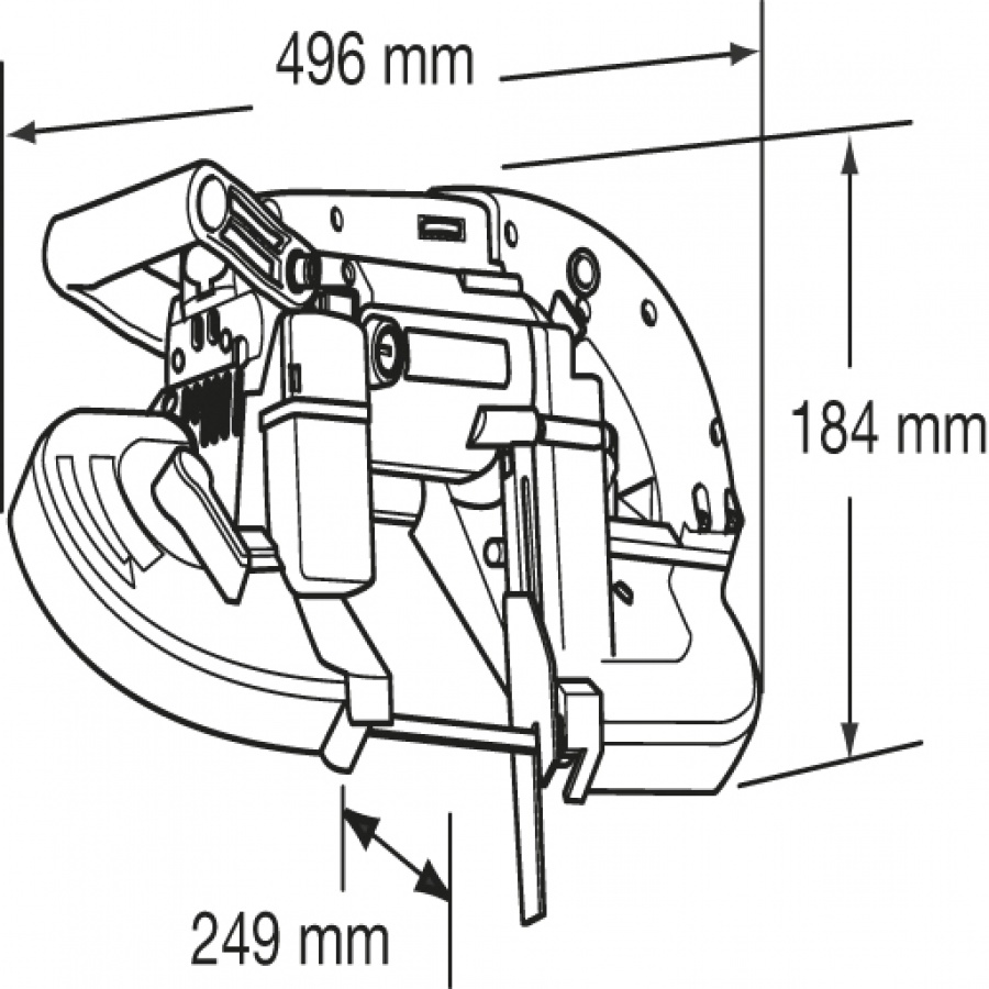 Disegno Sega a nastro portatile 710W Makita 2107FK